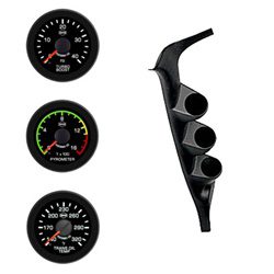 PERFORMAX 03-09 DODGE PILLAR KIT (PYRO-BOOST-TRANS TEMP) BLK FACE RED PTR BLK BZL