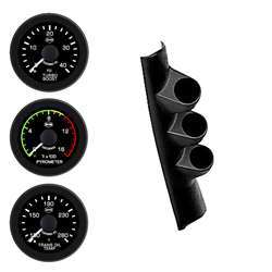 94-97 DODGE CUMMINS EV2 Black Face/White Pointer/Black Bezel Pyro-Boost-Trans Temp