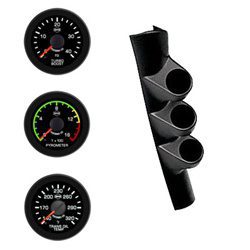 EV  00-07 CHEVY PILLAR KIT (PYRO-BOOST-TRANS TEMP W/O SPKR) BLK FACE RED PTR BLK BZL