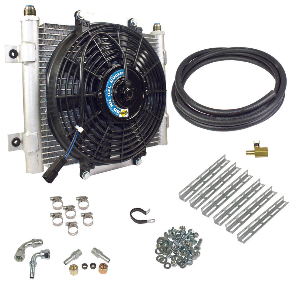BD Diesel Xtruded Transmission Oil Cooler with 1/2 inch Cooler Lines