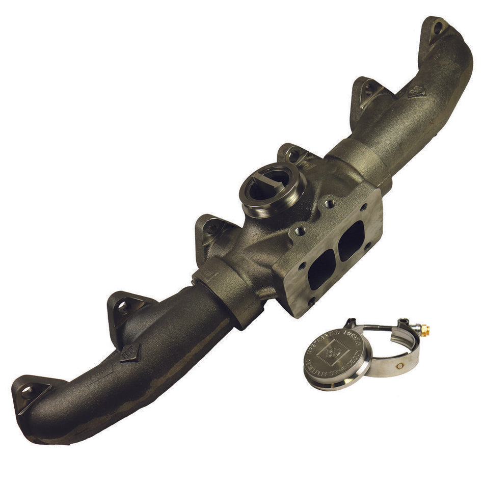 BD Diesel (1045996-T4) 98-17 5.9L/6.7L Exhaust Pulse Manifold w/T4 Mount & 45mm Wastegate Port (20°)