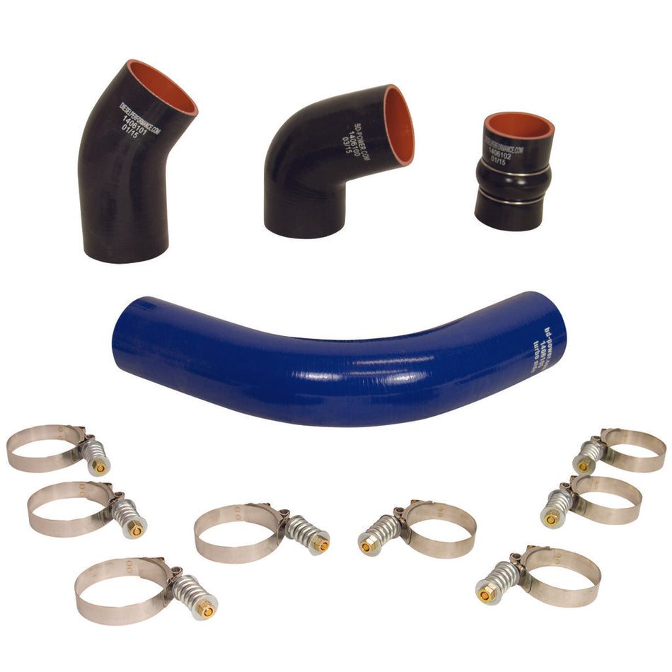 BD Diesel (1046275) 01-04 LB7 Duramax Intercooler Hose & Clamp Kit
