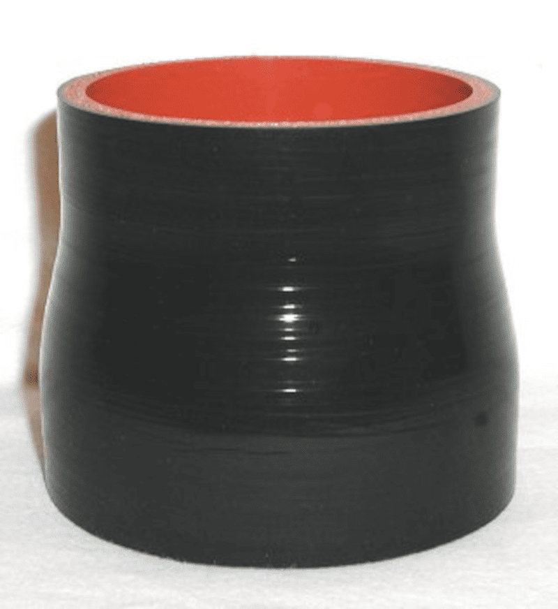 Manchon de réduction en silicone de 3,5" à 3" de diamètre intérieur - Noir brillant