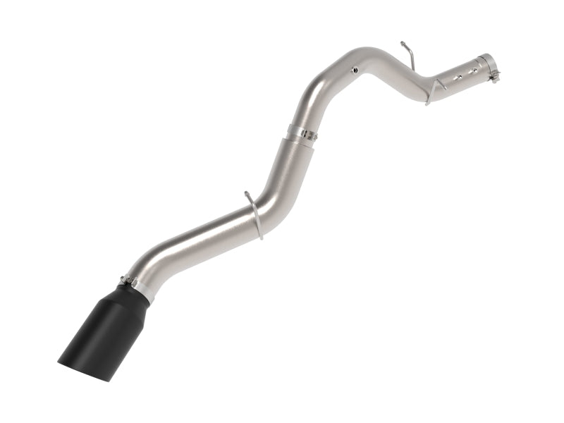 Sistema de escape trasero DPF 409SS de 5 pulgadas y gran calibre aFe con punta negra para camionetas diésel GM 24-25 V8-6.6L(td) L5P
