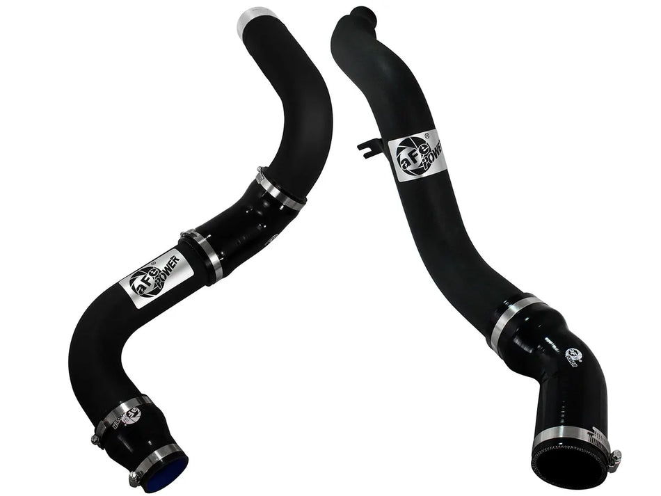 aFe Power 3.0L EcoDiesel 3" Black BladeRunner Intercooler Hot and Cold Side Tubes with Couplings and Clamps 46-20174-B