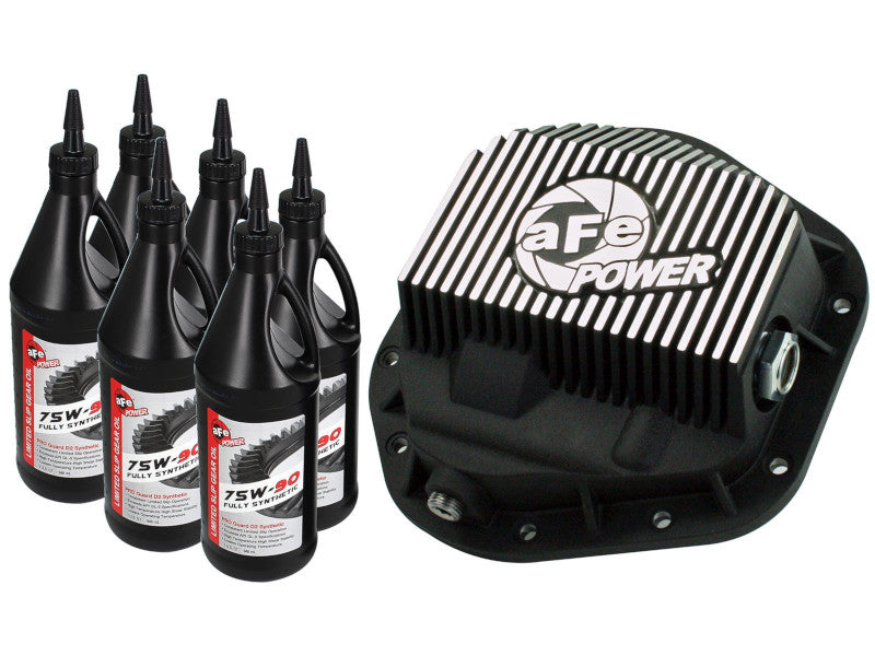 aFe 46-70082-WL Ford Front Differential Cover with Gear Oil