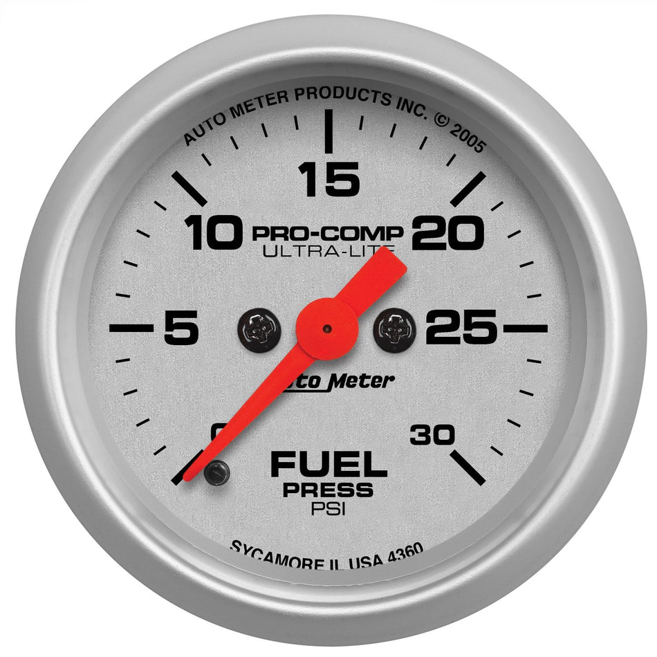 AutoMeter 4360 Ultra-Lite 0-30 psi 2-1/16" Digital Stepper Motor Fuel Pressure Gauge