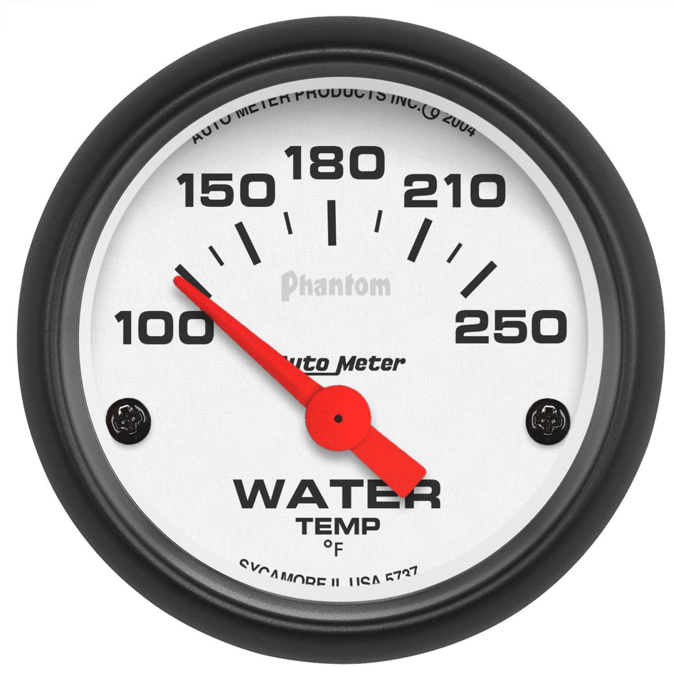 AutoMeter 5737 Phantom 100-250 °F Air-Core 2-1/16″ Water Temperature Gauge