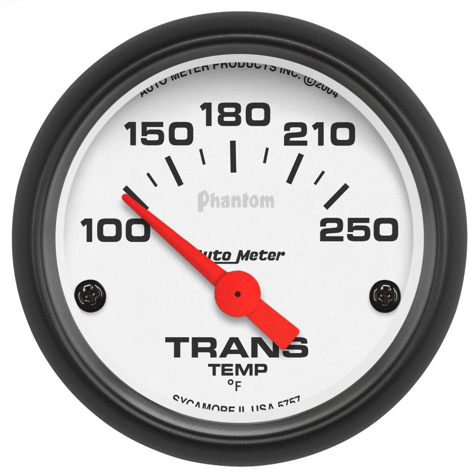 AutoMeter 5757 Phantom 100-250 °F Air-Core 2-1/16" Transmission Temperature Gauge