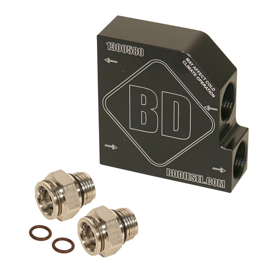 Eliminación de derivación del enfriador de transmisión BD Diesel 68RFE para Cummins de 6.7 L (2013-2018) 