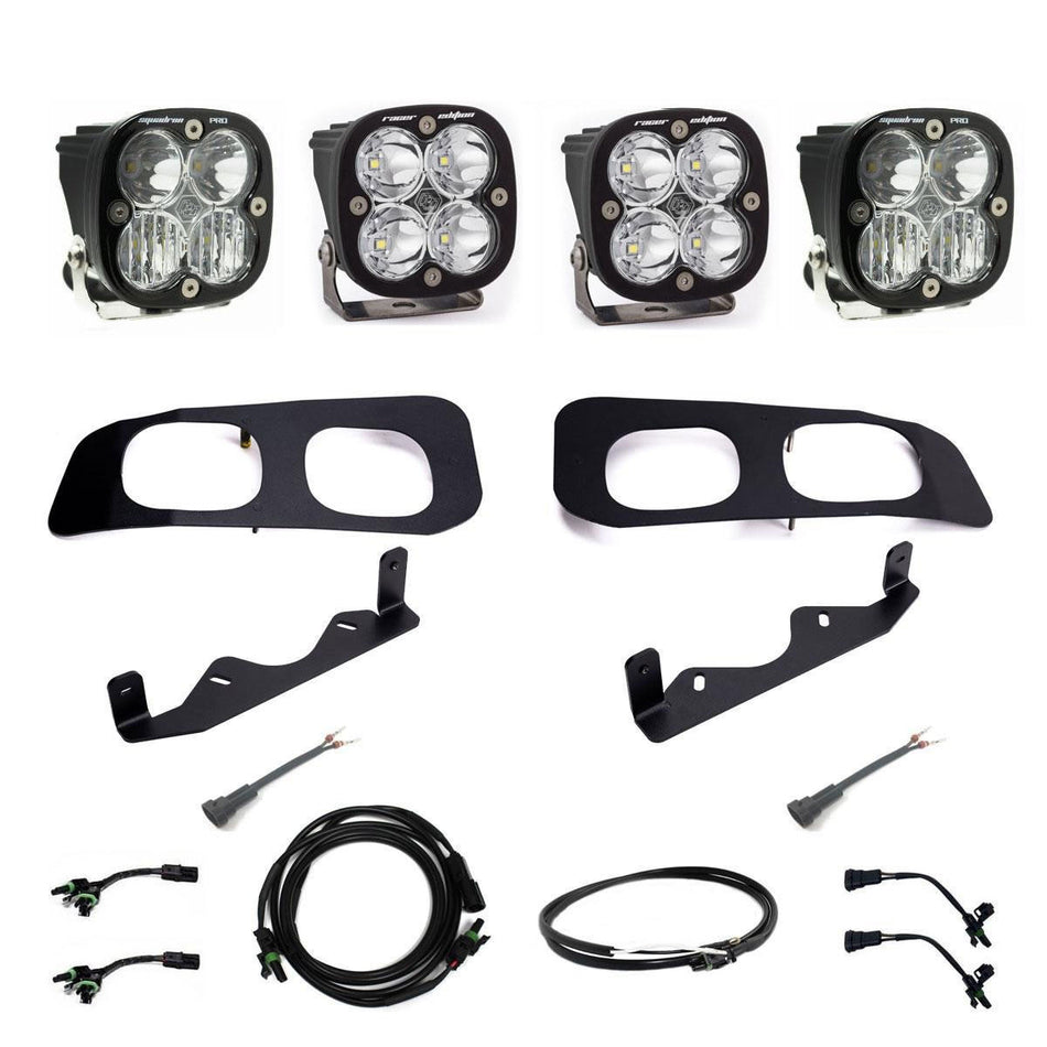 Baja Designs 2023+ Ford F-250/350 Squadron Racer/Pro Unlimited Dual Fog Pocket Light Kit w/ Upfitter