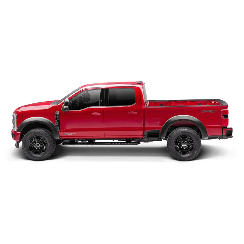 Guardabarros Bushwacker 23-24 Ford F-250/350 SuperDuty, estilo extensible, 4 piezas, color negro