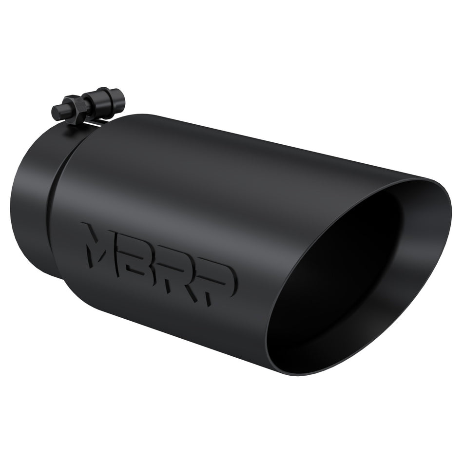 Tip, 5" O.D. Dual Wall Angled 4" inlet 12" length - Black Finish