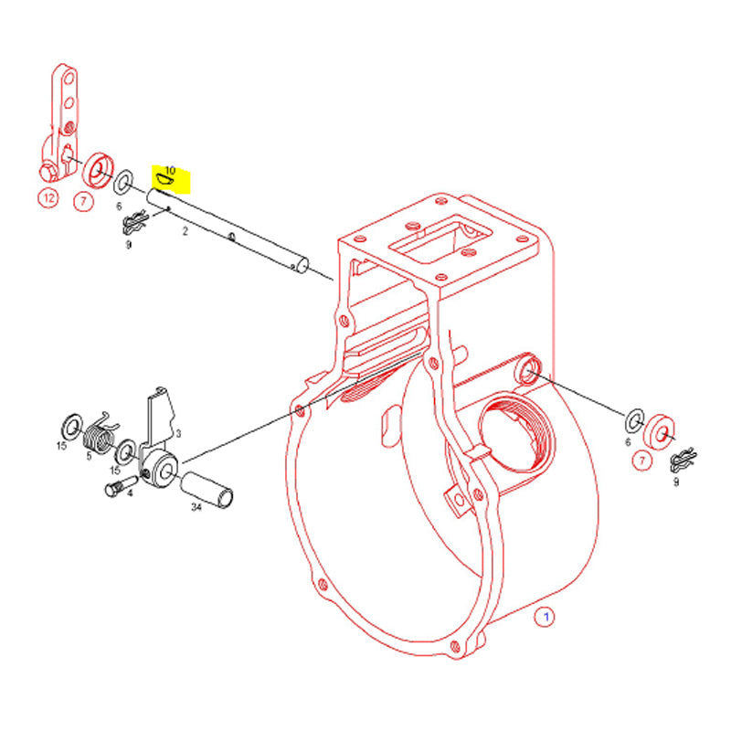 Power Driven P-7100 Pump Woodruff Key for the Shut-Off Lever