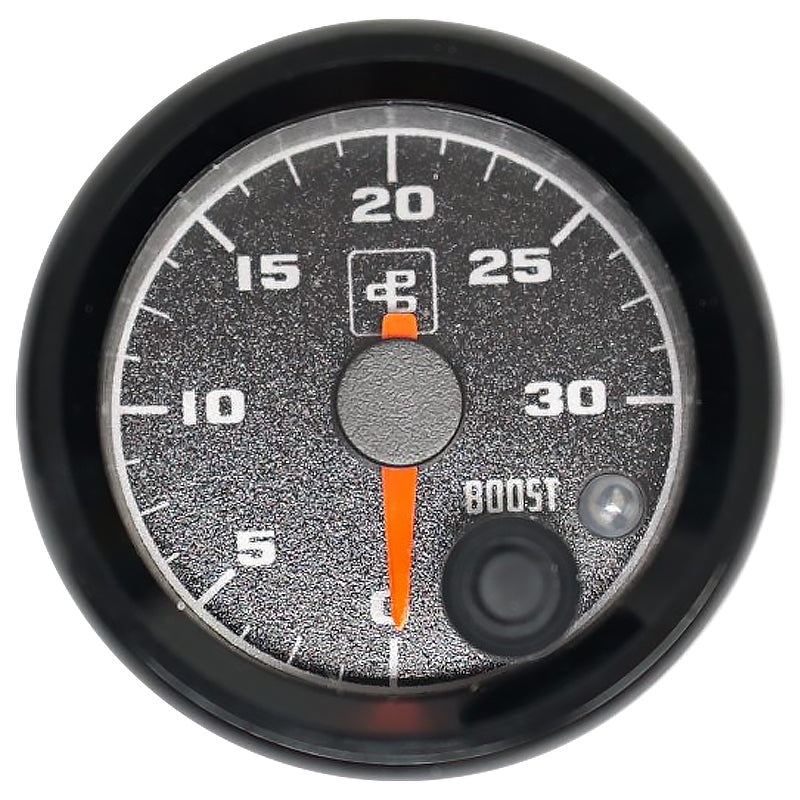 Power Driven Black 2-1/16" 30 psi Boost Gauge with Warning