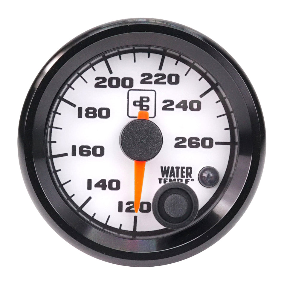 Power Driven White 2-1/16" Water Temp Gauge with Warning