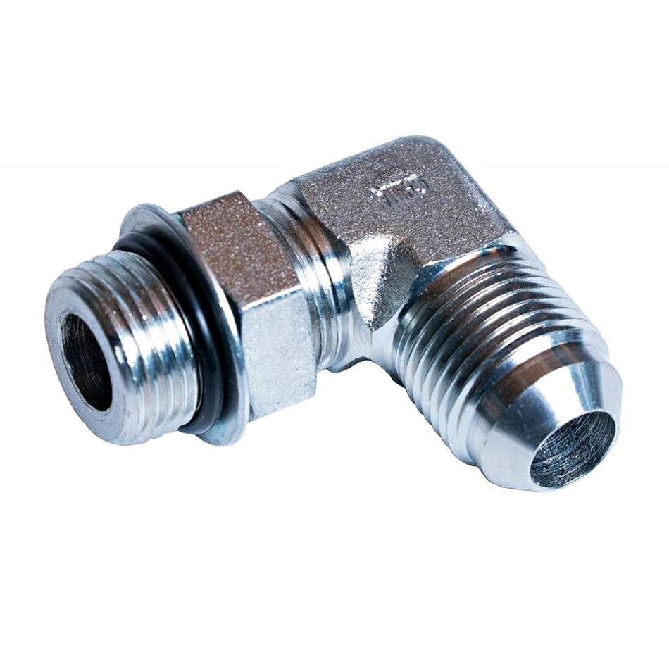 Power Driven -8ORB to -8AN Elbow for Billet Rear Freeze Plugs
