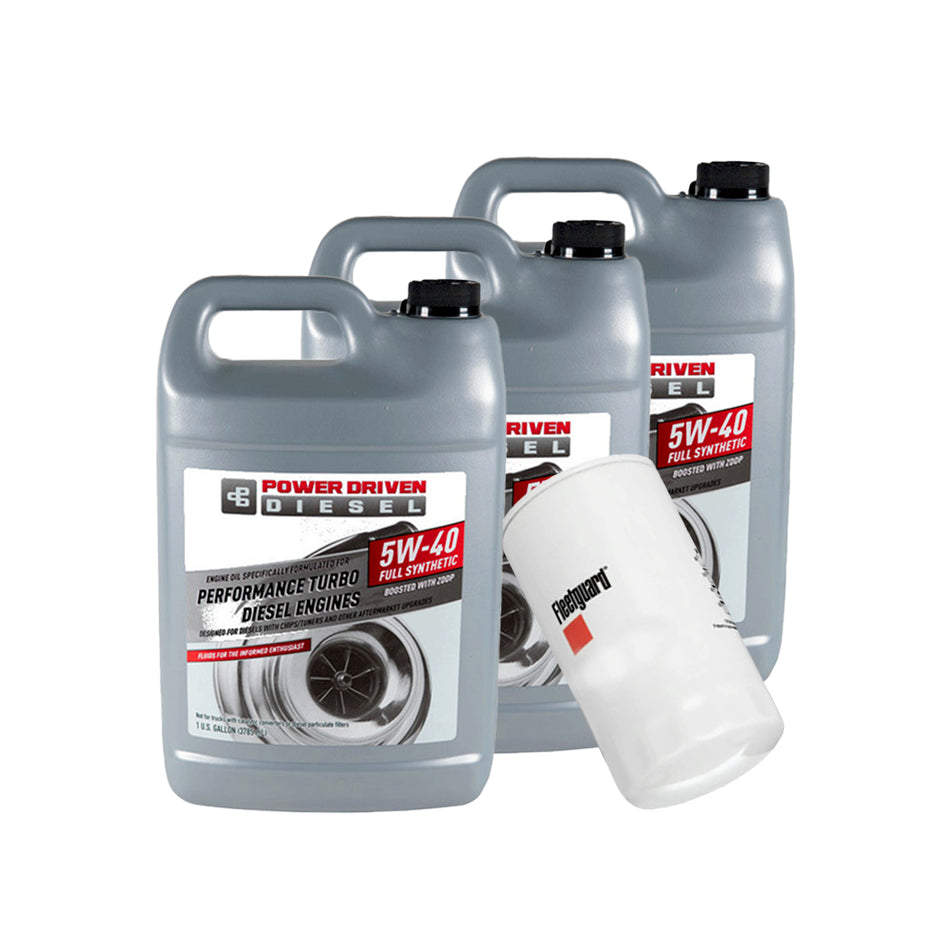 Power Driven Engine Winter Oil Change Package (PowerStroke, Cummins, Duramax)