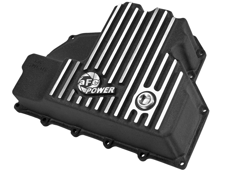 aFe 46-70282 Engine Oil Pan Black with Machined Fins