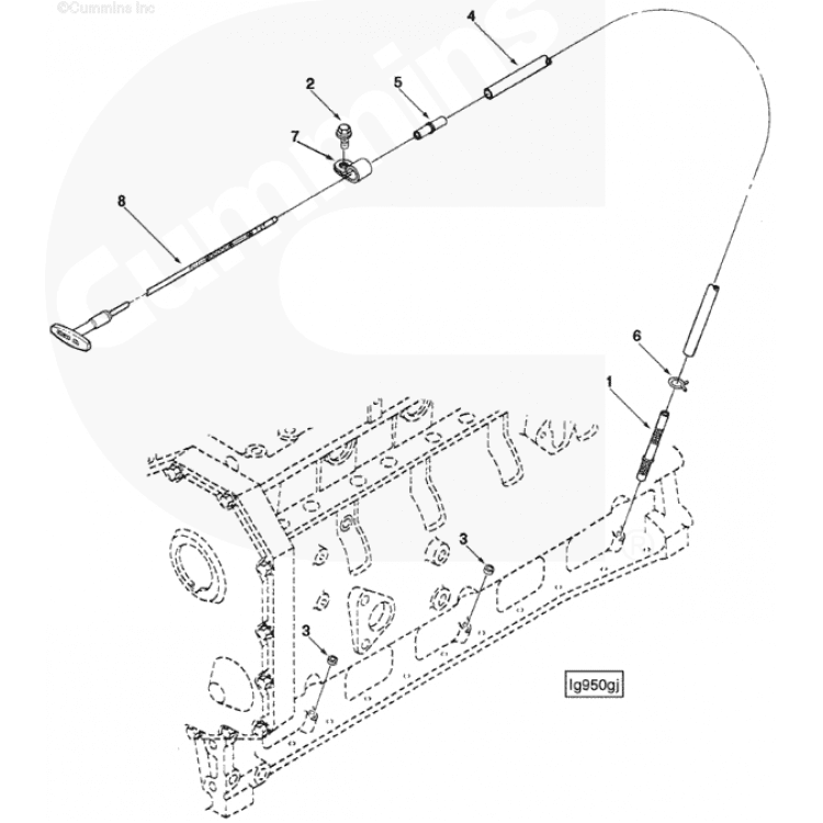 94-98 DODGE 5.9L 12 VALVE CUMMINS DIP STICK TUBE UPPER INSERT