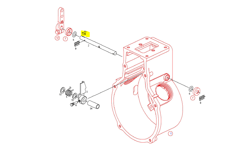 p7100 Shut off lever key