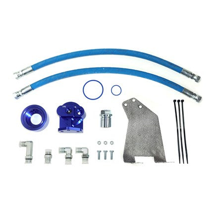 Pacbrake Remote Oil Filter Relocation Kit - 10-18 Dodge RAM 2500/3500 6.7L Cummins (1-16 UN Oil Filter Threads)