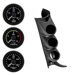 EV  08-09 CHEVY PILLAR KIT (PYRO-BOOST-TRANS TEMP W/ SPKR) BLK FACE WHT PTR BLK BZL